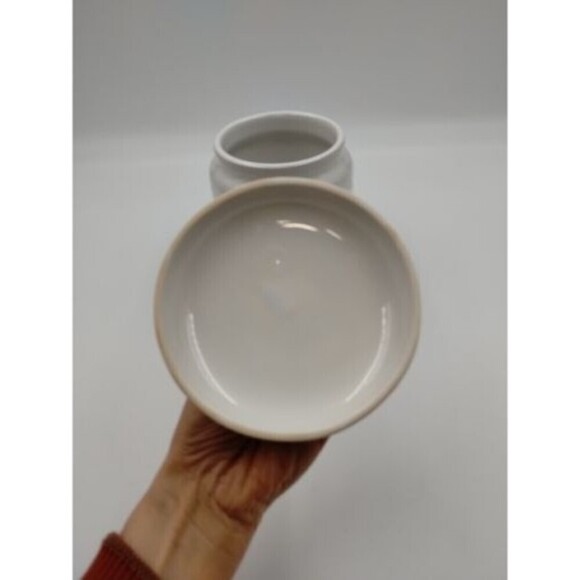 Better Homes & Gardens Earthenware Embossed Swiss Dot Cookie Jar Canister 7" - Picture 3 of 9